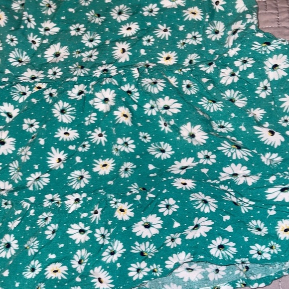 Xtraordinary Teal Floral Kids Dress - Picture 4 of 4